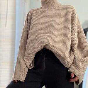 Topshop Beige Turtleneck Sweater